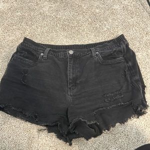 Black aerie jean shorts